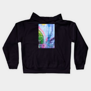 Dripping paint graffiti wall Kids Hoodie